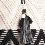 Geometric Design Structured Shoulder Bag with Tasselled Detail